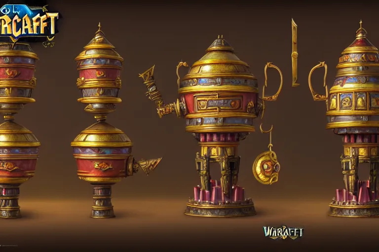 Image similar to a very detailed concept art of warcraft samovar, trending on artstation, digital art, 4 k, hyper realistic, octane render, sharp focus