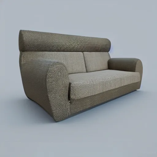 Image similar to couch, ultra low - poly 3 d model, rendered in octane, ambient occlusion