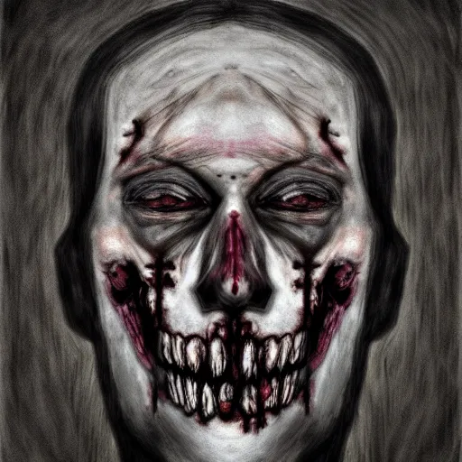 Image similar to asymmetrical zombie king portrait, fallen, decay, lost, depressed, borderline, schizophrenia, realistic