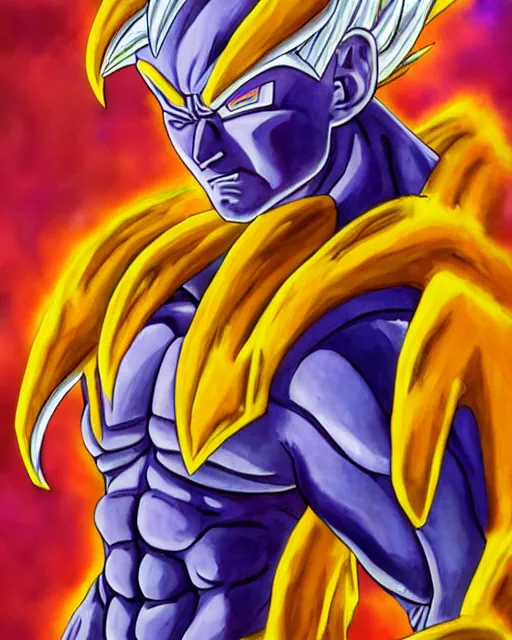 Prompt: a oil / watercolor painting full body character portrait of super saiyan golden frieza in the style of moebius in the style of leonard boyarsky trending on artstation deviantart pinterest detailed realistic hd 8 k high resolution