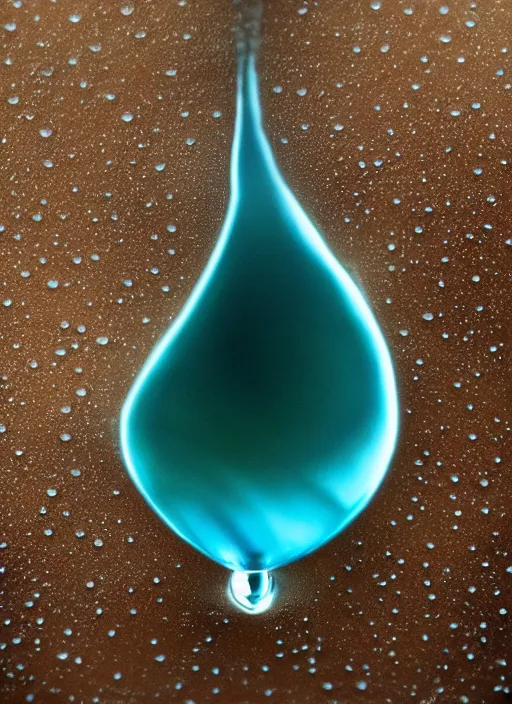 Image similar to portrait of a stunningly beautiful water drop, [ * ]