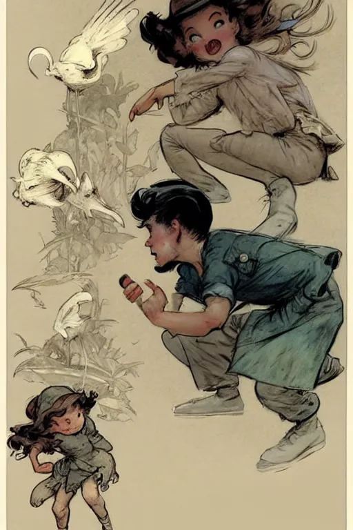 Image similar to (((((1950s graphic novel page layout. muted colors.))))) by Jean-Baptiste Monge !!!!!!!!!!!!!!!!!!!!!!!!!!!