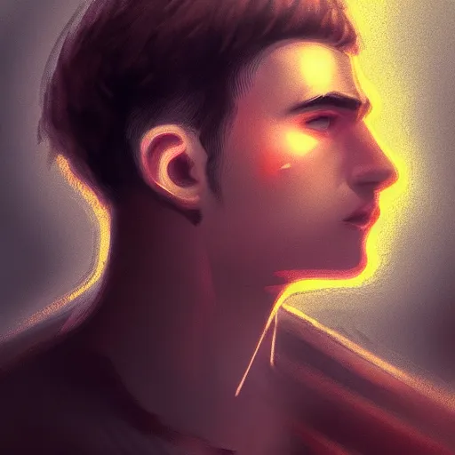 Image similar to high detail illustration, portrait of Janus, backlight, atmospheric, cold colors, trending on artstation