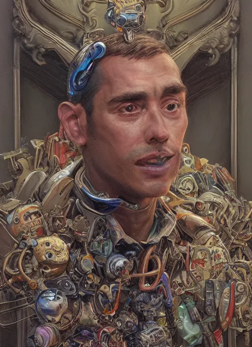 Image similar to portrait of Gonzo in Society (1989), intricate, highly detailed, centered, digital painting, artstation, concept art, textured, smooth, sharp focus, illustration, artgerm, donato giancola, Joseph Christian Leyendecker, WLOP, Artgerm