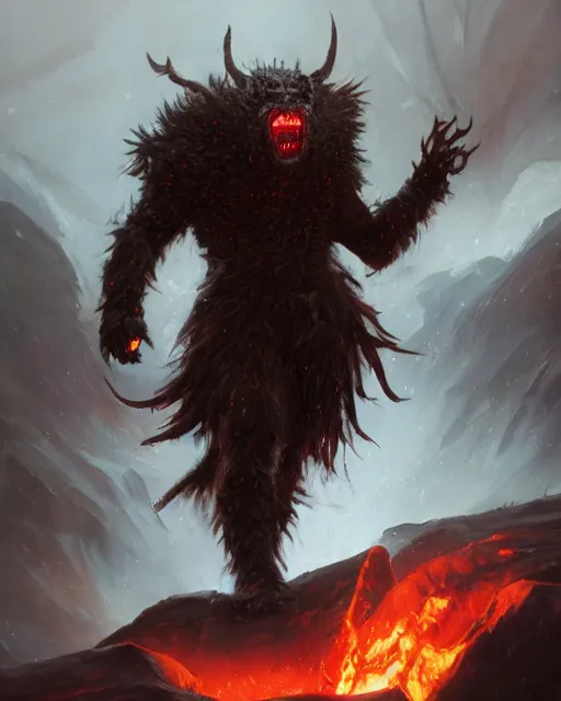 Image similar to oil painting of Angry Anthropomorphized Void Berserker, wearing fur armor, claws, sharp focus, attack pose, fantasy style, octane render, volumetric lighting, 8k high definition, by greg rutkowski, highly detailed, trending on art Station, magic the gathering artwork, burning Battlefield background, centered