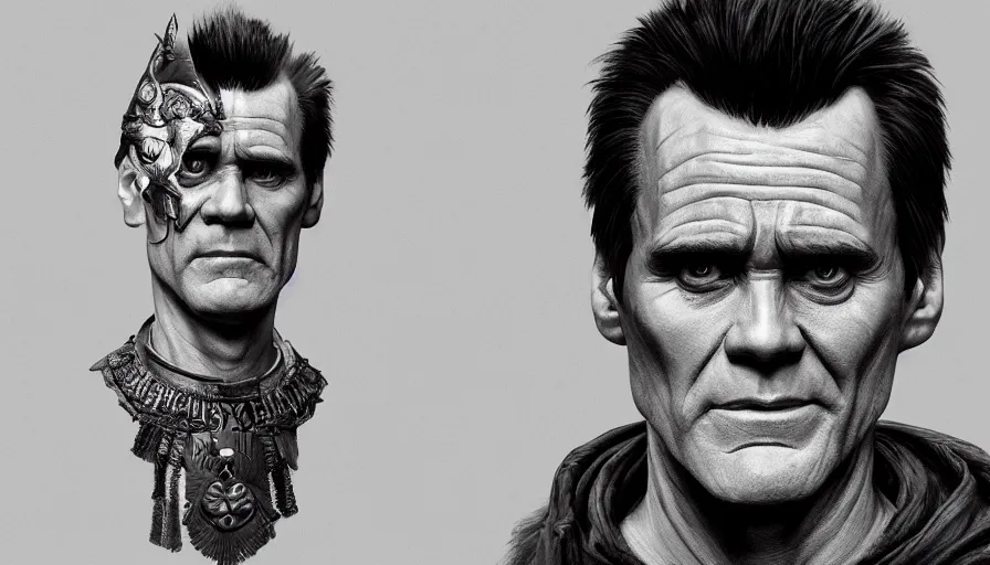 Prompt: Jim Carrey is Julius Caesar, hyperdetailed, artstation, cgsociety, 8k