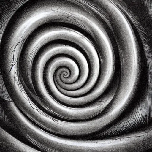 Image similar to spiral, by hr. giger, photorealistic