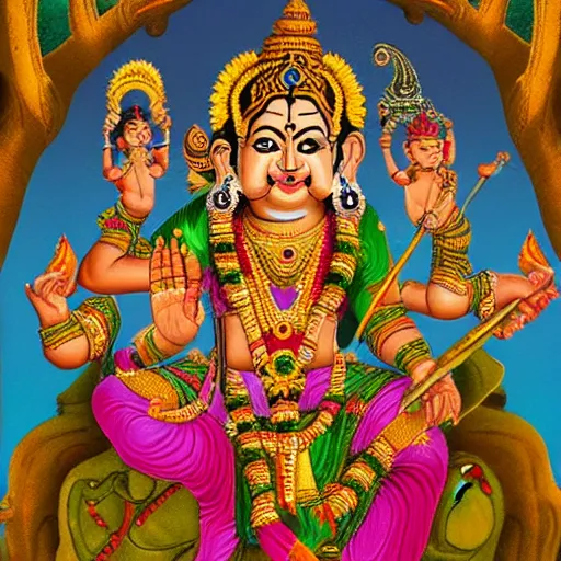 Prompt: ancient hindu gods, photorealistic