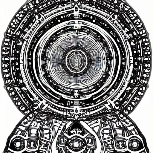 Image similar to intricate, lots of parts, high detail, sacred geometry, line art