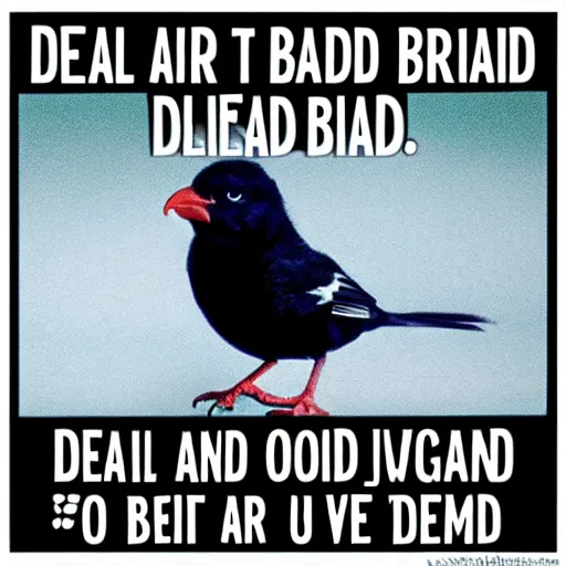 Image similar to deal with it bird