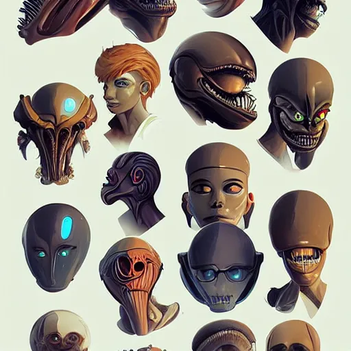 Image similar to face icon stylized minimalist xenomorphs, loftis, cory behance hd by jesper ejsing, by rhads, makoto shinkai and lois van baarle, ilya kuvshinov, rossdraws global illumination