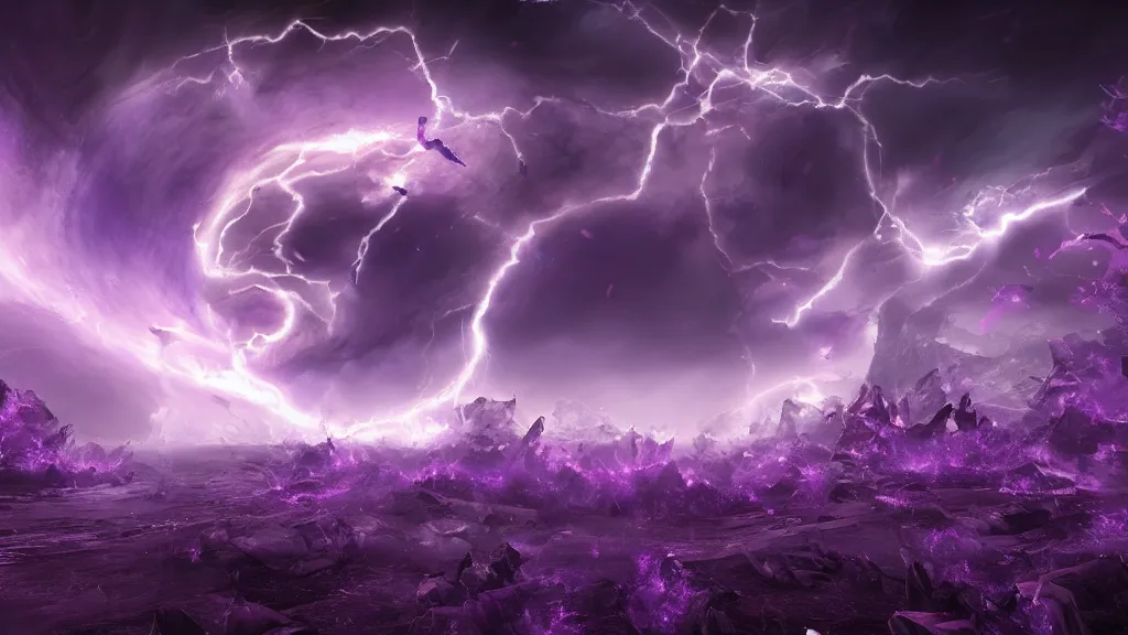 Image similar to a typical purple tornado, fantasy artwork, very very very beautiful scenery, hd, hdr, ue5, ue6, unreal engine 5, cinematic 4k wallpaper, 8k, ultra detailed, high resolution, artstation, award winning