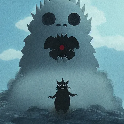 Prompt: ghost monster made by studio ghibli, detailed, 8 k