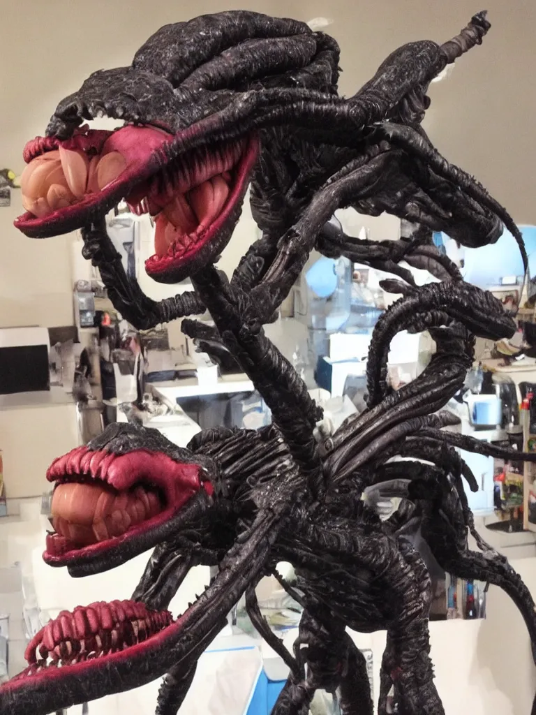 Image similar to xenomorph as a Muppet