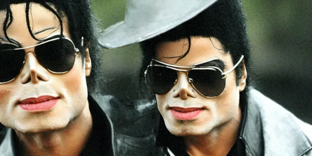Image similar to michael jackson 2 0 0 9 wearing shades, multiverse, mj, alone, this is it style, photo real, motion blur, by himself, real life, spotted, ultra realistic face, accurate, 4 k, movie still, uhd, sharp, detailed, cinematic, render, modern