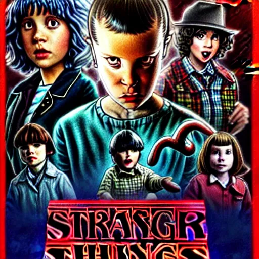 Image similar to stranger things but it's starring the cast of harry potter