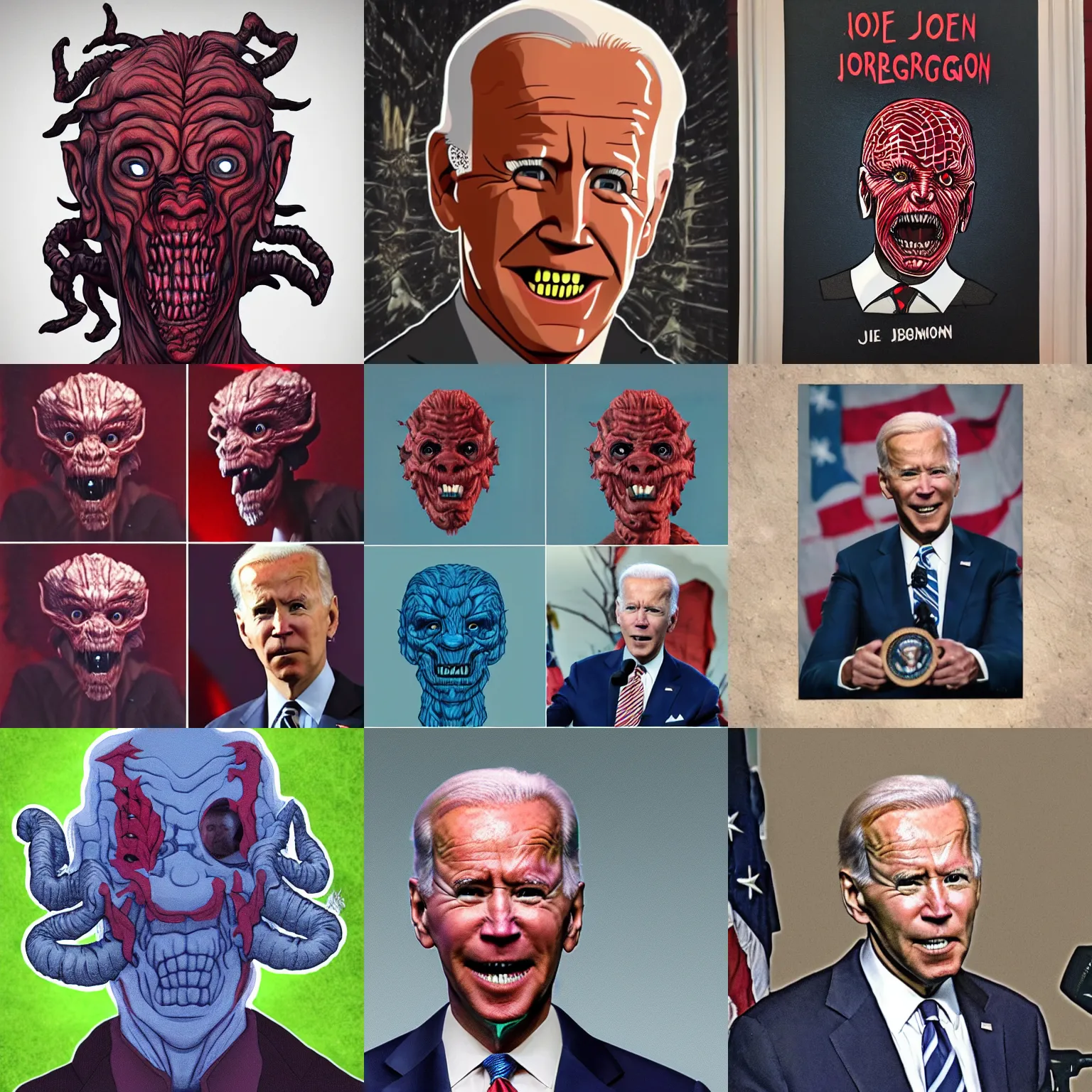 Prompt: demogorgon joe biden