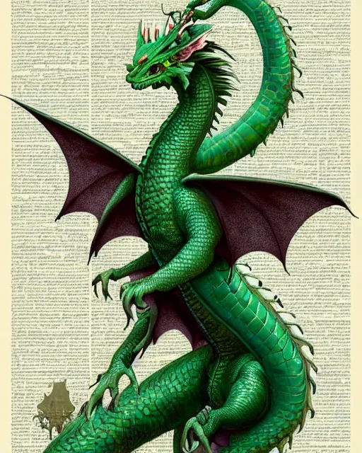 Image similar to anthropomorphic art of a businessman dragon, green dragon, portrait, victorian inspired clothing by artgerm, victo ngai, ryohei hase, artstation. fractal papers, newspaper. stock certificate, highly detailed digital painting, smooth, global illumination, fantasy art by greg rutkowsky, karl spitzweg, jc leyendecker