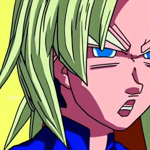 Prompt: a closeup detailed portrait of Android 18 from Dragon Ball Z, anime masterpiece by Studio Ghibli, 8k, sharp high quality anime
