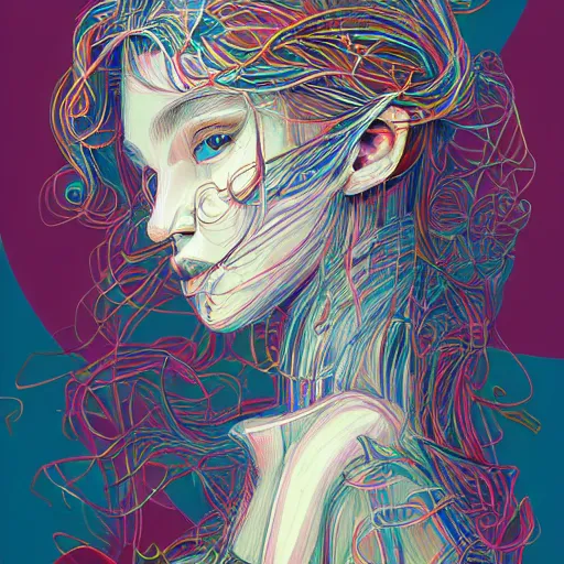 Image similar to a portrait of an incredibly beautiful, colorful, graceful, elegant, and sophisticated young blonde girl made of garlic, an ultrafine detailed illustration by james jean, intricate linework, bright colors, final fantasy, behance contest winner, vanitas, angular, altermodern, unreal engine 5 highly rendered, global illumination, radiant light, detailed and intricate environment