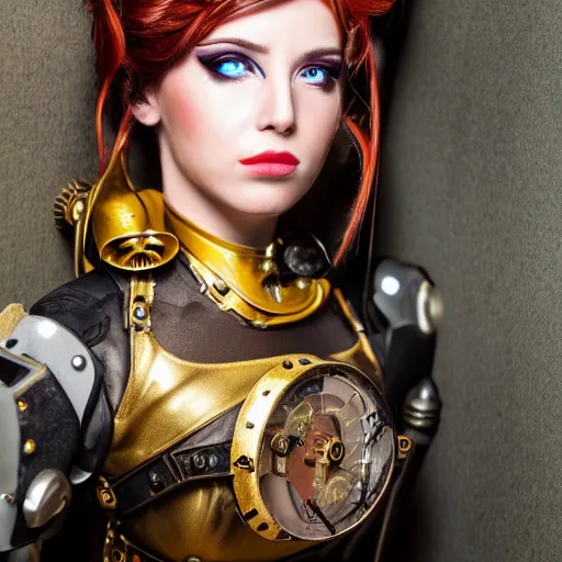 Prompt: 8 k award winner photo of a steampunk android beauty