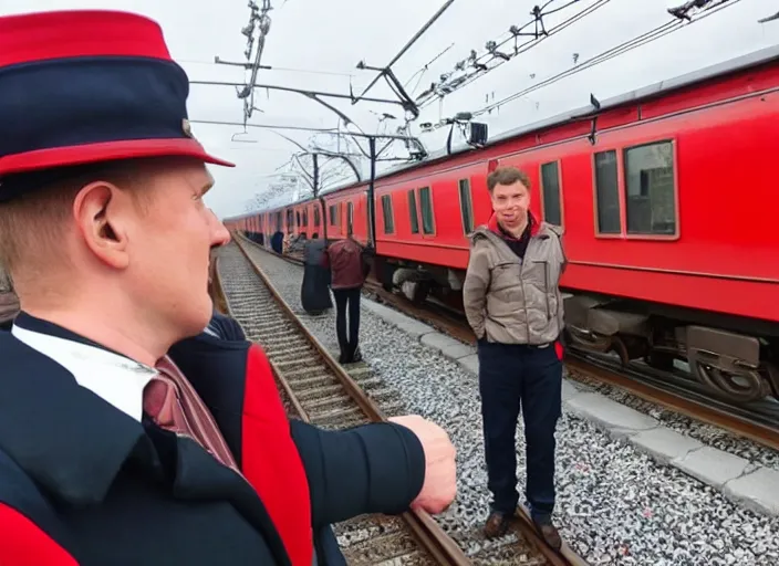 Image similar to train driver of the Russian Railways