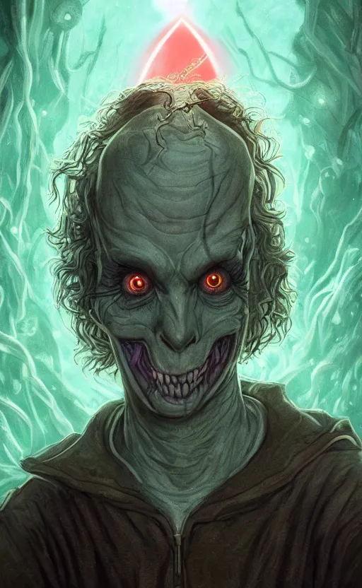 Image similar to full body portrait of Vecna from stranger things in the upside down, dynamic lighting, photorealistic, fantasy concept art, ambient lighting, atmospherical, stunning visuals, creative, cinematic, ultra detailed, trending on art station