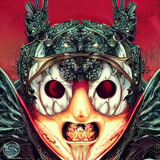 Image similar to portrait of crazy marshmello, symmetrical, by yoichi hatakenaka, masamune shirow, josan gonzales and dan mumford, ayami kojima, takato yamamoto, barclay shaw, karol bak, yukito kishiro