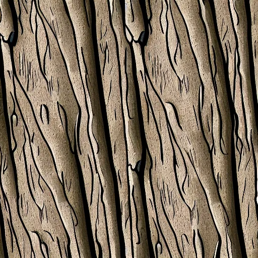 Prompt: repeating tree bark texture, cartoon style, soft shading