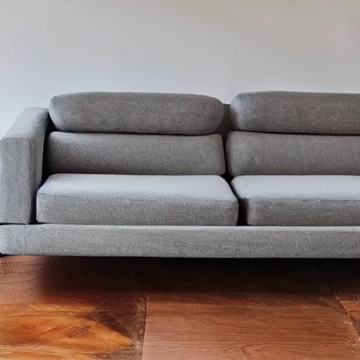 Image similar to wooden sofa, square cushions, studio lighting, scandinavian design, minimalist