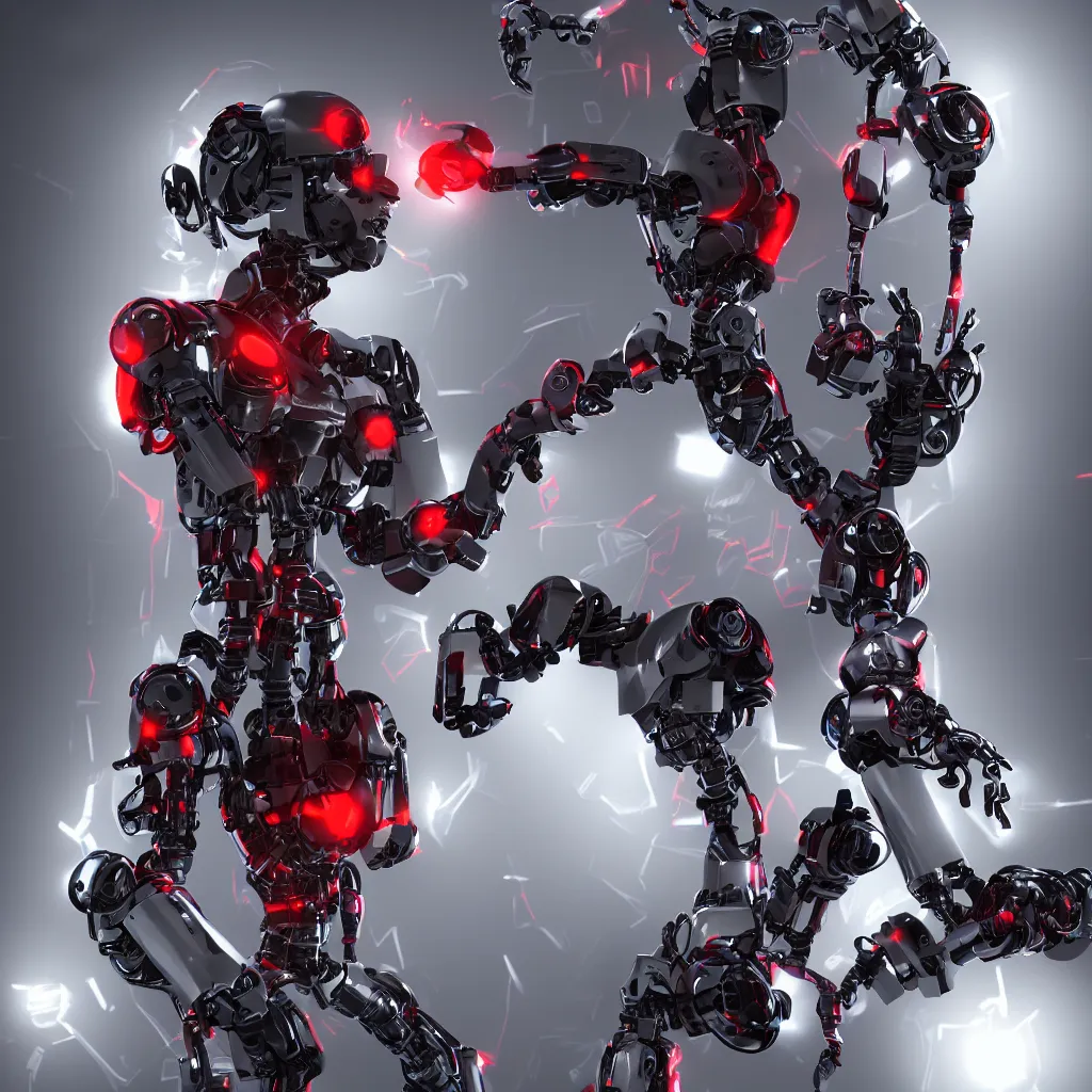 Prompt: sexy bill gates robot by scott cawthon, volumetric lighting, glowing red eyes, terminator, 9 0 s movie poster