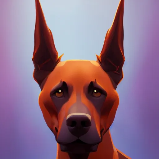 Image similar to portrait of an antropomorphic doberman creature, black hair, human body, angry look, ready for battle, masterpiece, mattepainting concept blizzard pixar maya engine on cold night stylized background splash comics global illumination lighting artstation lois van baarle, ilya kuvshinov, rossdraws