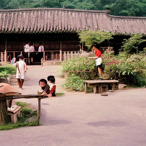 Image similar to Summer vacation in a small village in Hangzhou in the 1990s