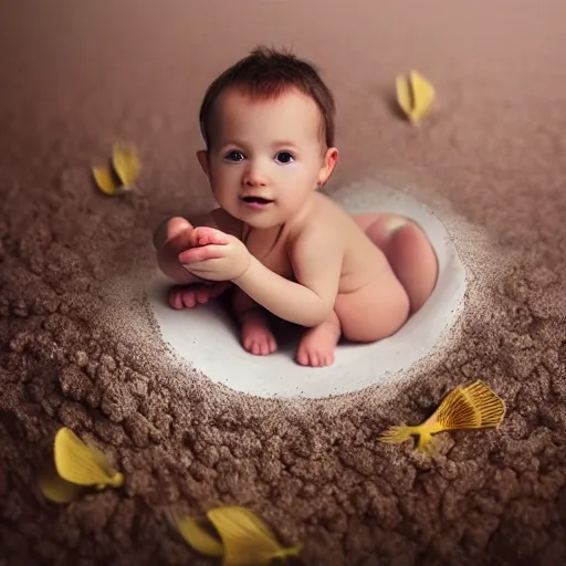 Image similar to baby mermaid hatching out of an egg, realistic photography, high detailed