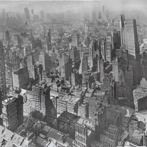 Prompt: Hotbeds of alien enemies and spies in the heart of the Metropolis, 1915 photo