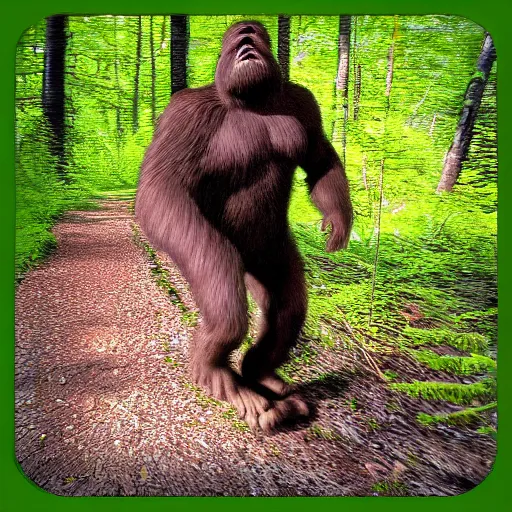 Image similar to trail cam footage of bigfoot