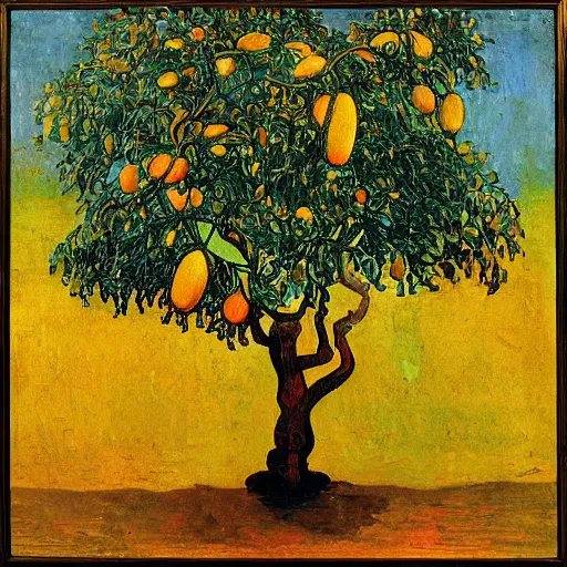 Image similar to mango tree painted by van goch