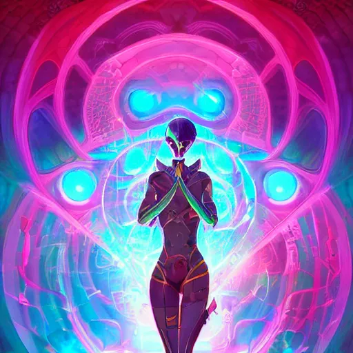 Image similar to skill magic geek inside matrix deepdream radiating a glowing aura stuff loot legends stylized digital illustration video game icon artstation lois van baarle, ilya kuvshinov, rossdraws,