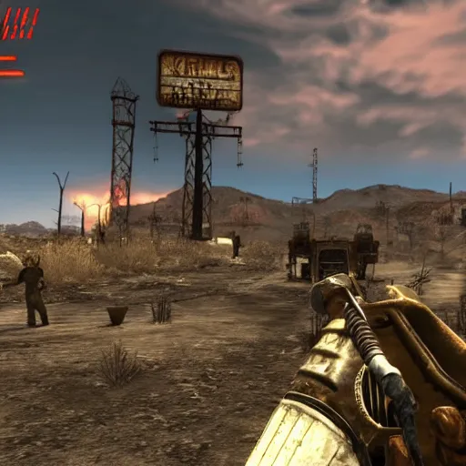 fallout new vegas remake hd 4 k 6 0 fps volumetric, Stable Diffusion