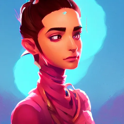 Image similar to profile portrait, maya ali mage, gloomhaven, dynamic lighting, gaudy colors, octane render aesthetic, matte painting concept art, official fanart behance hd artstation by jesper ejsing, by rhads and makoto shinkai and lois van baarle and ilya kuvshinov and rossdraws