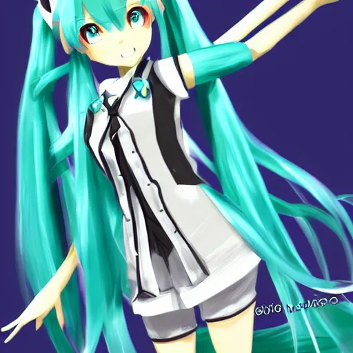 Prompt: Hatsune Miku by Nakanoart