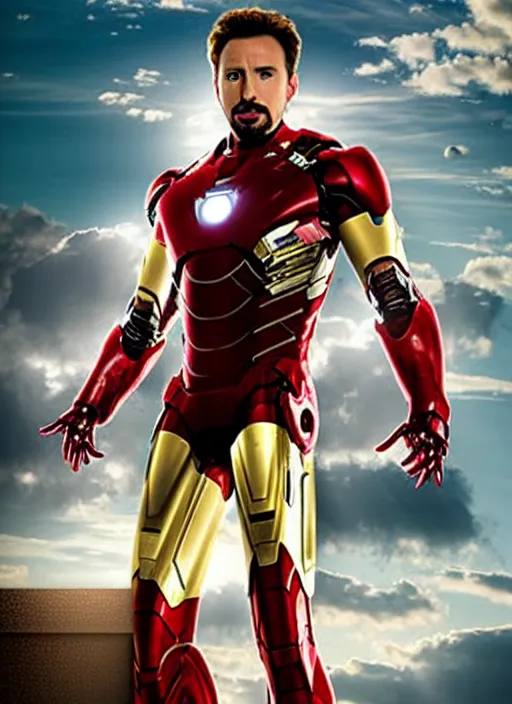 Image similar to chris evans as iron man, movie poster, photo