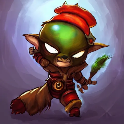Prompt: dota, in the style of league of legends Teemo