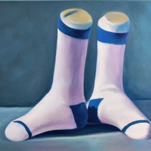 Image similar to a painting of a perfect sock