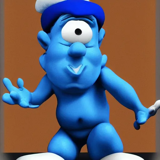Prompt: trump as a smurf