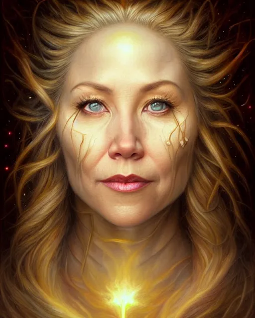 Image similar to detailed portrait of christina applegate apple!! gate! by tomasz alen kopera and peter mohrbacher and johanna martine! and margaret keane! coherent luminescent