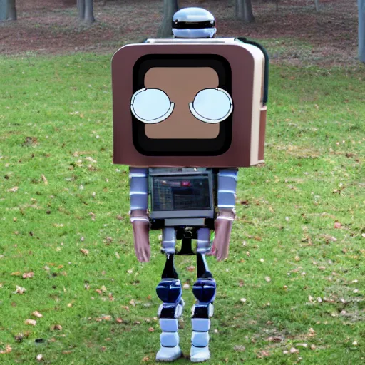 Prompt: forrest gump as half man half robot