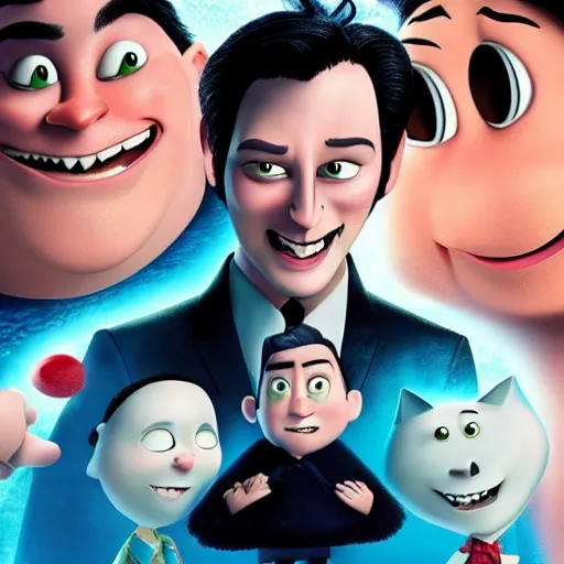 Image similar to Keanu Reeves in hotel Transylvania 4K detailed super realistic