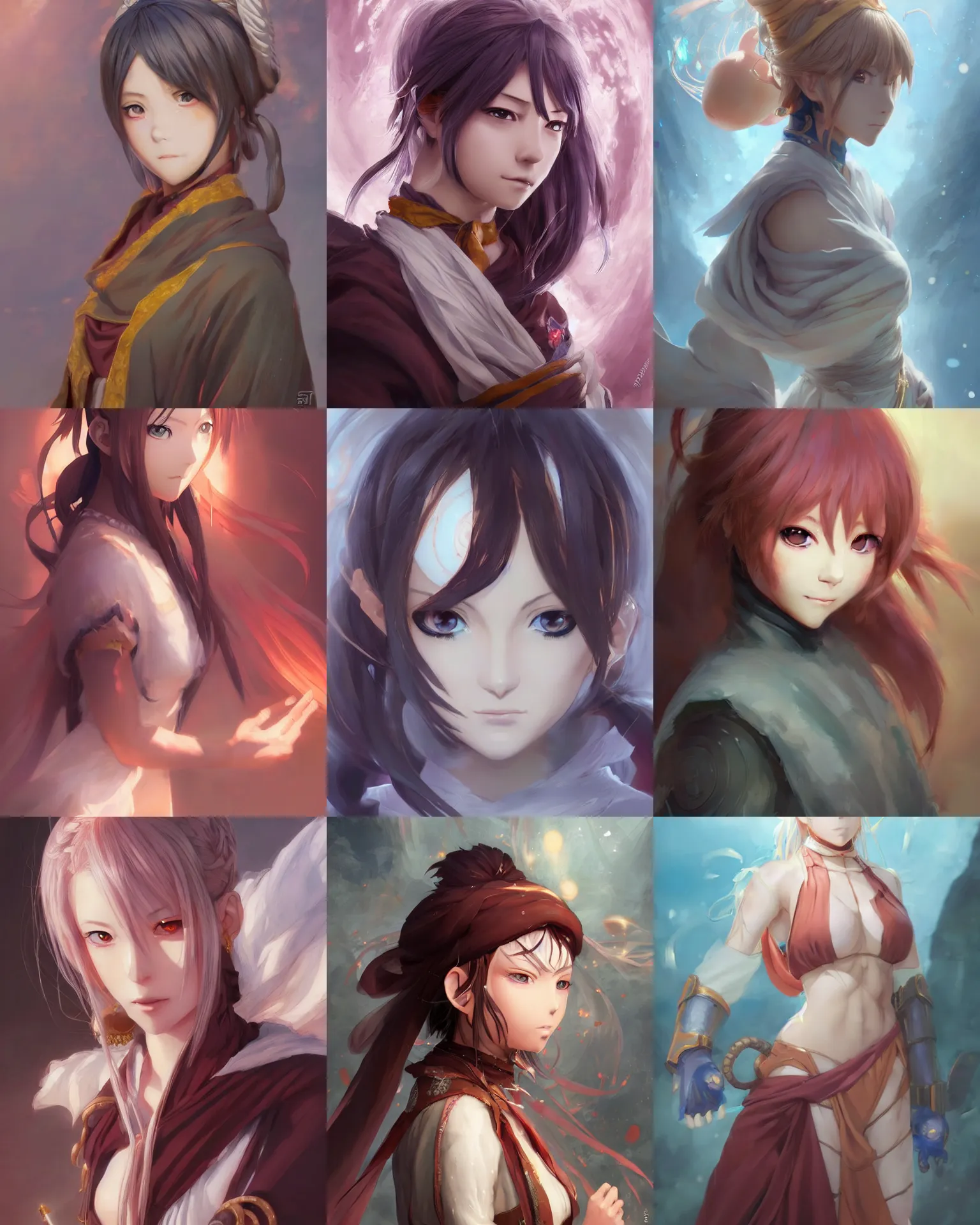 Prompt: an anime portrait of a female fantasy monk!! by stanley artgerm lau, wlop, rossdraws, james jean, andrei riabovitchev, marc simonetti, and sakimichan, trending on artstation c 7. 6