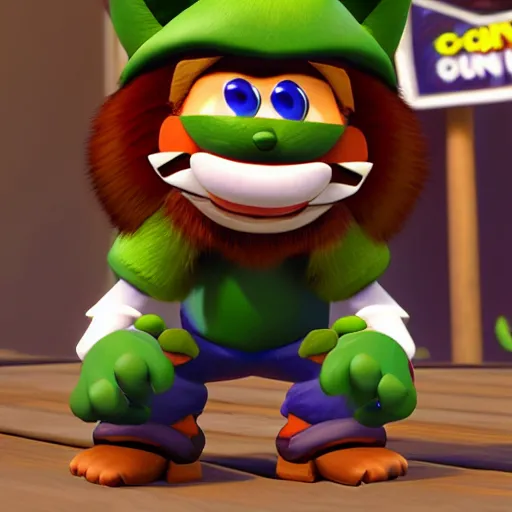 Image similar to Conker from Conkers Bad Fur Day. Unreal engine. 8K HD.